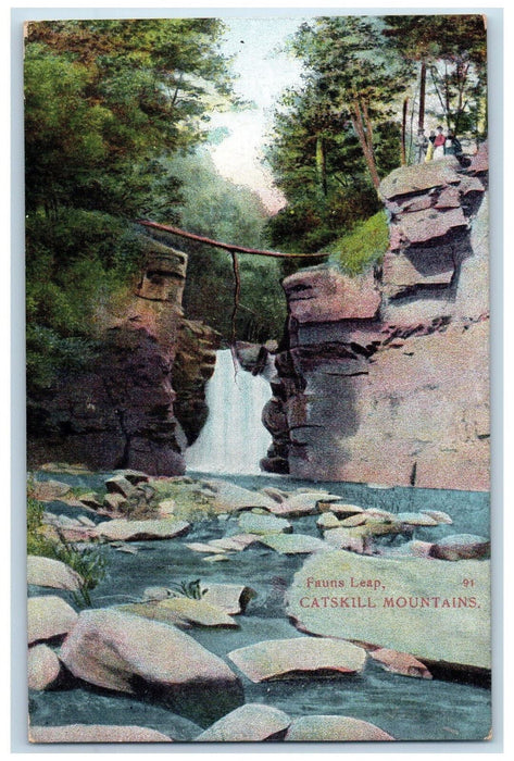 c1910 Fauns Leap Catskill Mountains New York NY Posted Antique Postcard