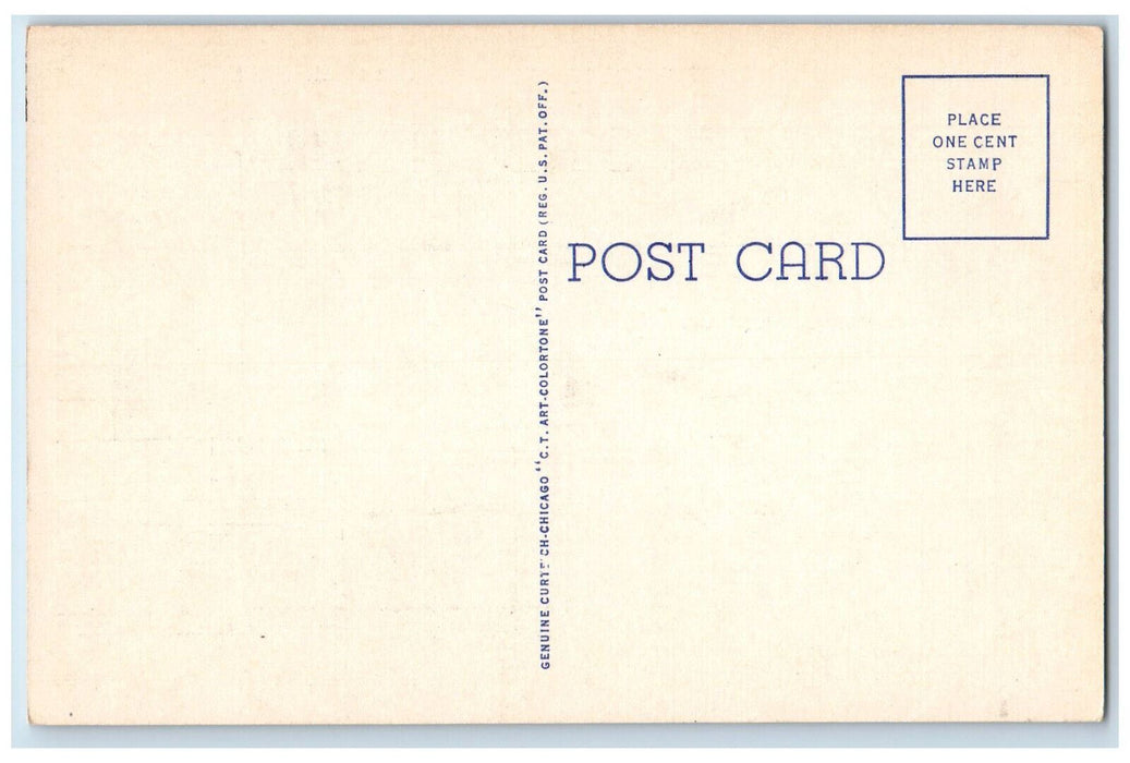 c1940's Owl's Head Light Rockland Maine ME Lighthouse Vintage Unposted Postcard