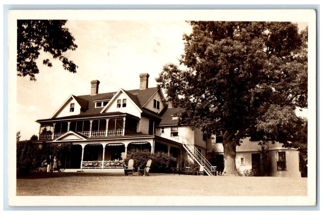 1942 Oak Ledge Manor Burlington Vermont VT RPPC Photo Posted Vintage Postcard
