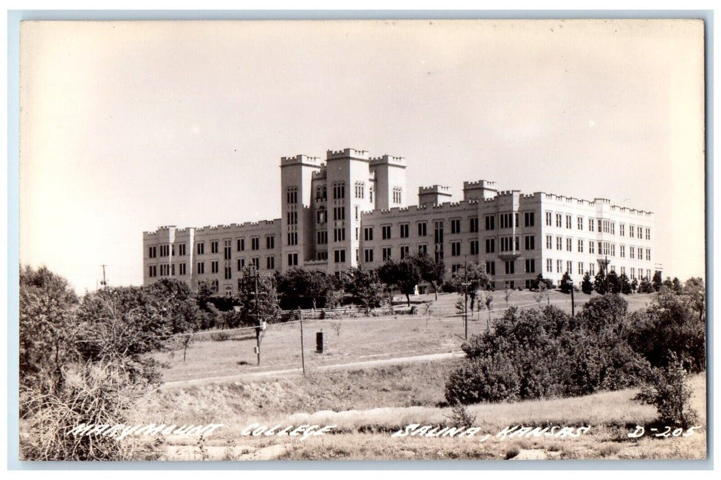 c1940's Marymount College Building Salina Kansas KS RPPC Photo Vintage Postcard