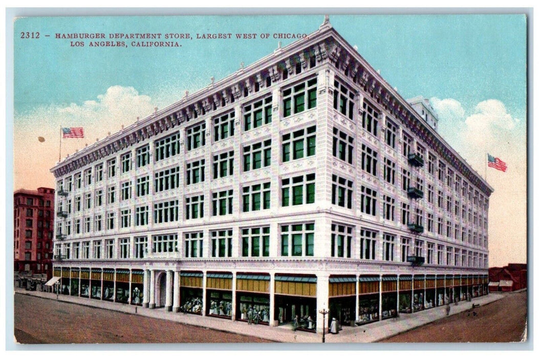 c1910 Hamburger Department Store West Chicago Los Angeles California CA Postcard