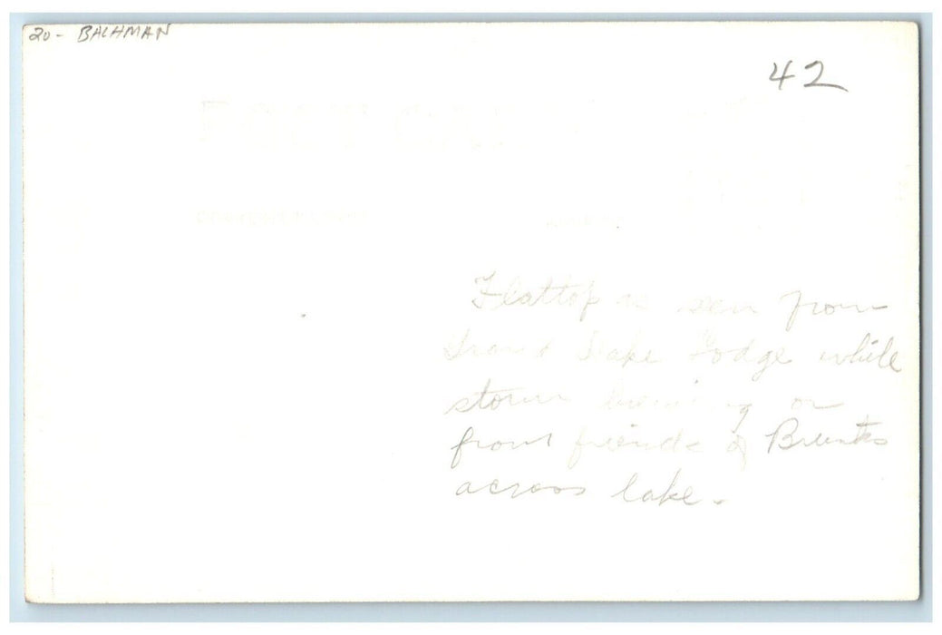 Flat Top Mt. Grand Lake Colorado CO, Sailboats Bachman RPPC Photo Postcard