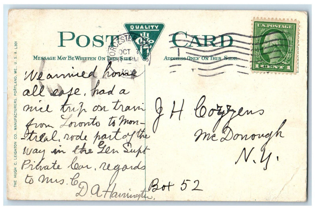 c1910 Worcester Insane Hospital Worcester Massachusetts MA Antique Postcard