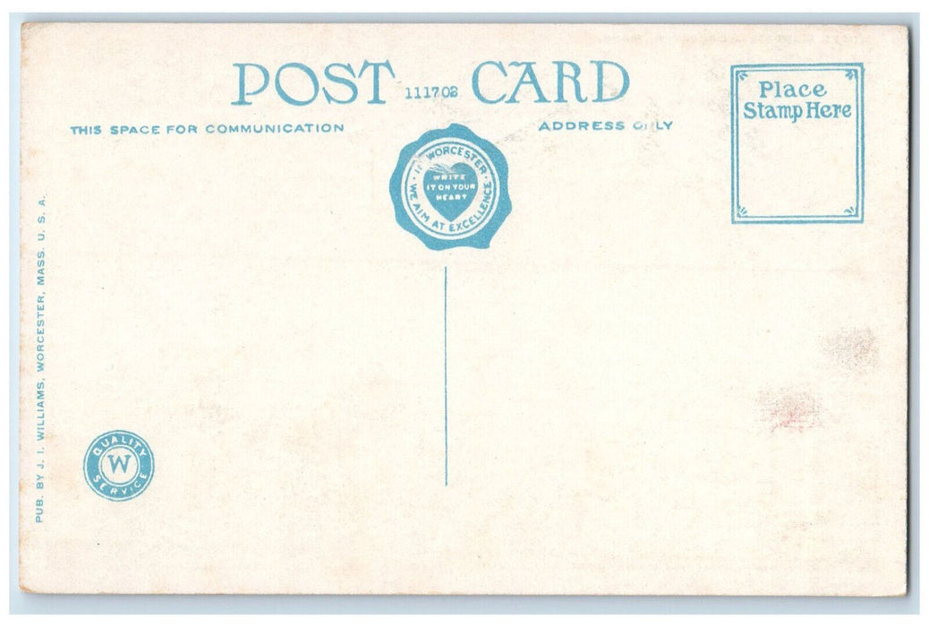 c1920's Hotel Warren Worcester Massachusetts MA Antique Unposted Postcard