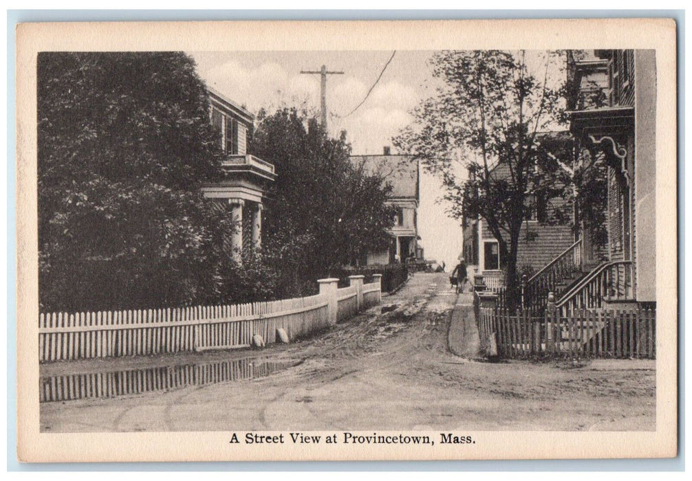 c1950's Big Houses at Street View Provincetown Massachusetts MA Postcard