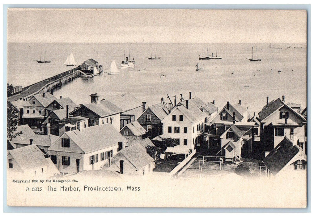 c1905 Buildings in The Harbor Provincetown Massachusetts MA Antique Postcard