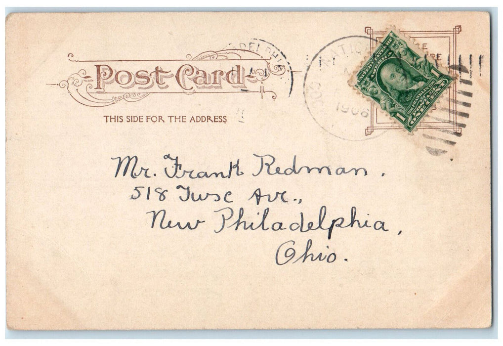 1906 Symphony Hall Boston Massachusetts MA Antique Posted Souvenir Postcard
