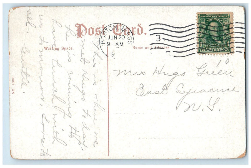 c1910 Boylston Street Boston Massachusetts MA Antique Posted Postcard