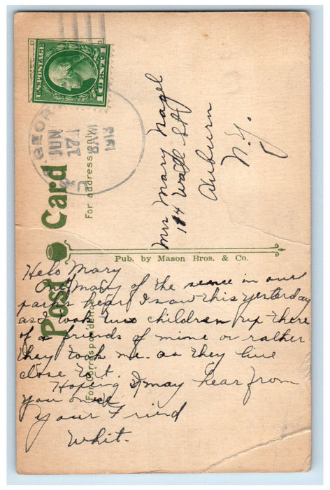 1913 Inside of Bird Cage Franklin Park Boston Massachusetts MA Antique Postcard