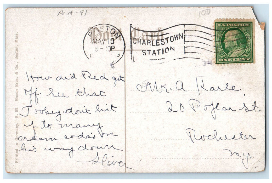 c1910 Interior Sullivan Square Elevated Station Boston Massachusetts MA Postcard