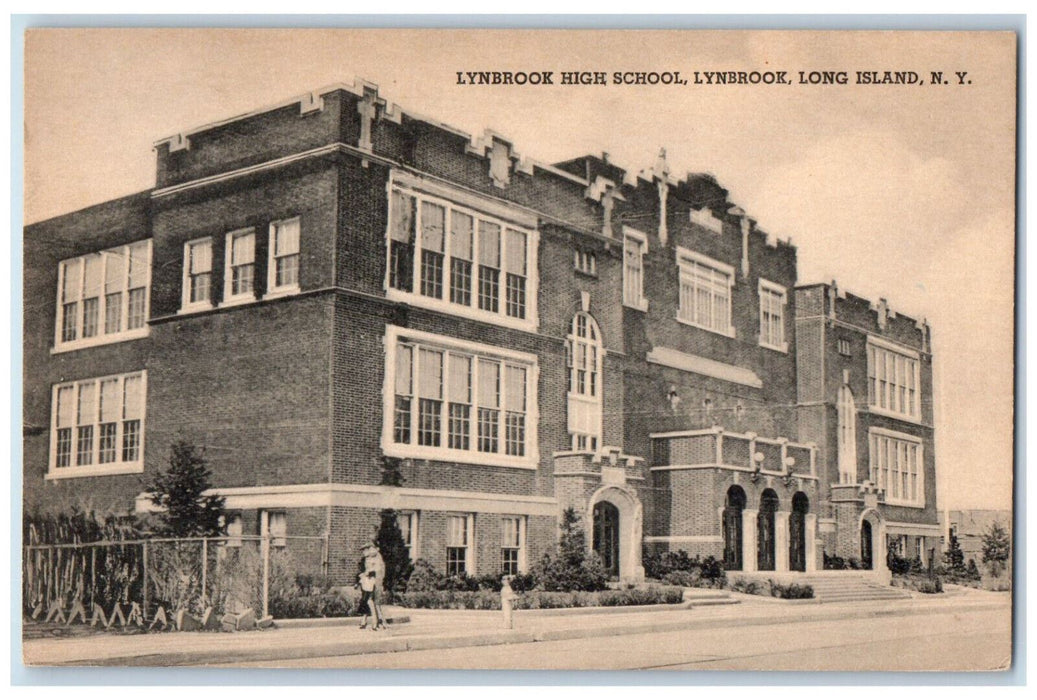 c1910 Lynbrook High School Lynbrook Long Island New York NY Antique Postcard