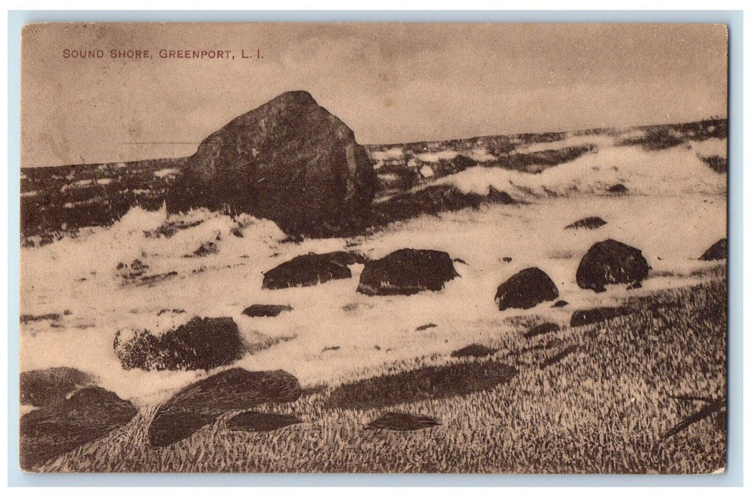 1909 Sound Shore Greenport Long Island New York NY Antique Posted Postcard