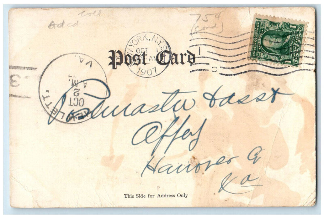 1907 Bowne House Flushing Long Island NY Hewlett VA Advertising Postcard