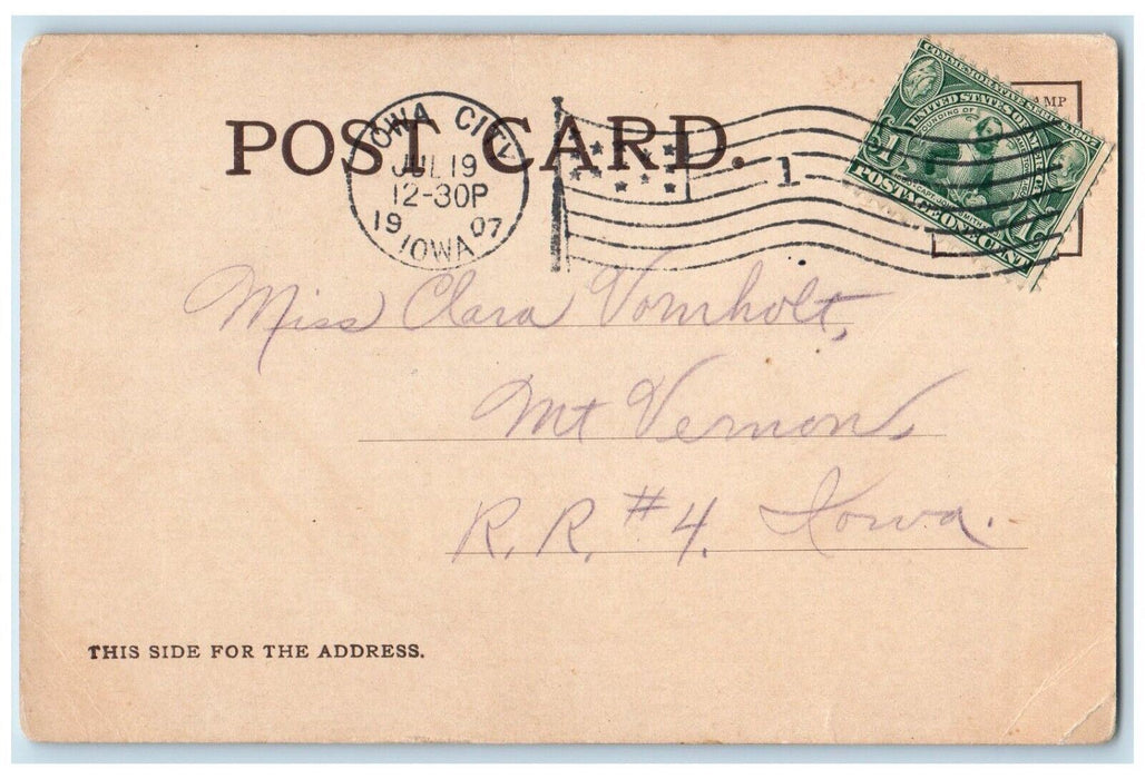 1907 Girls In Barel Country Pure & Sweet Iowa City Iowa IA Antique Postcard