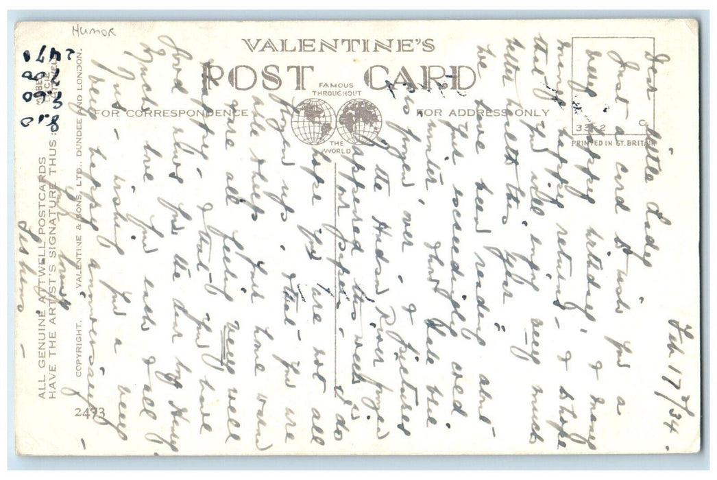 1934 Girl Wardrobe Mess Its Nice To Have A Man About The House Humor Postcard