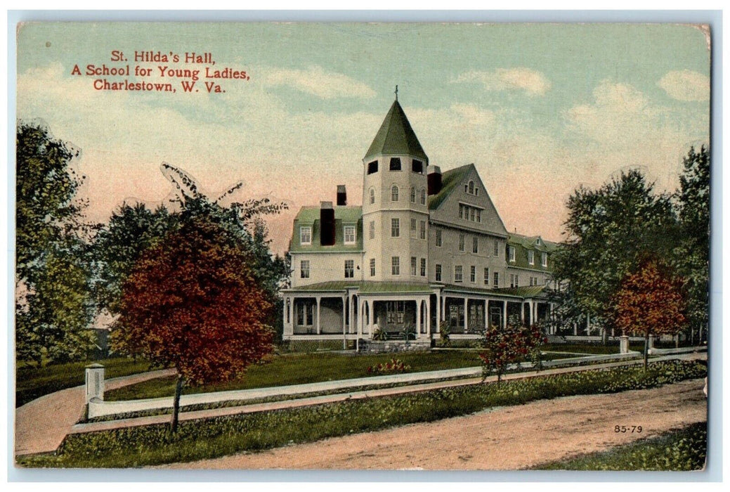 c1910 St. Hilda's Hall School Young Ladies Charlestown West Virginia VA Postcard