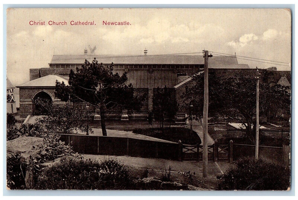 c1910 Christ Church Cathedral Post Newcastle New South Wales Australia Postcard