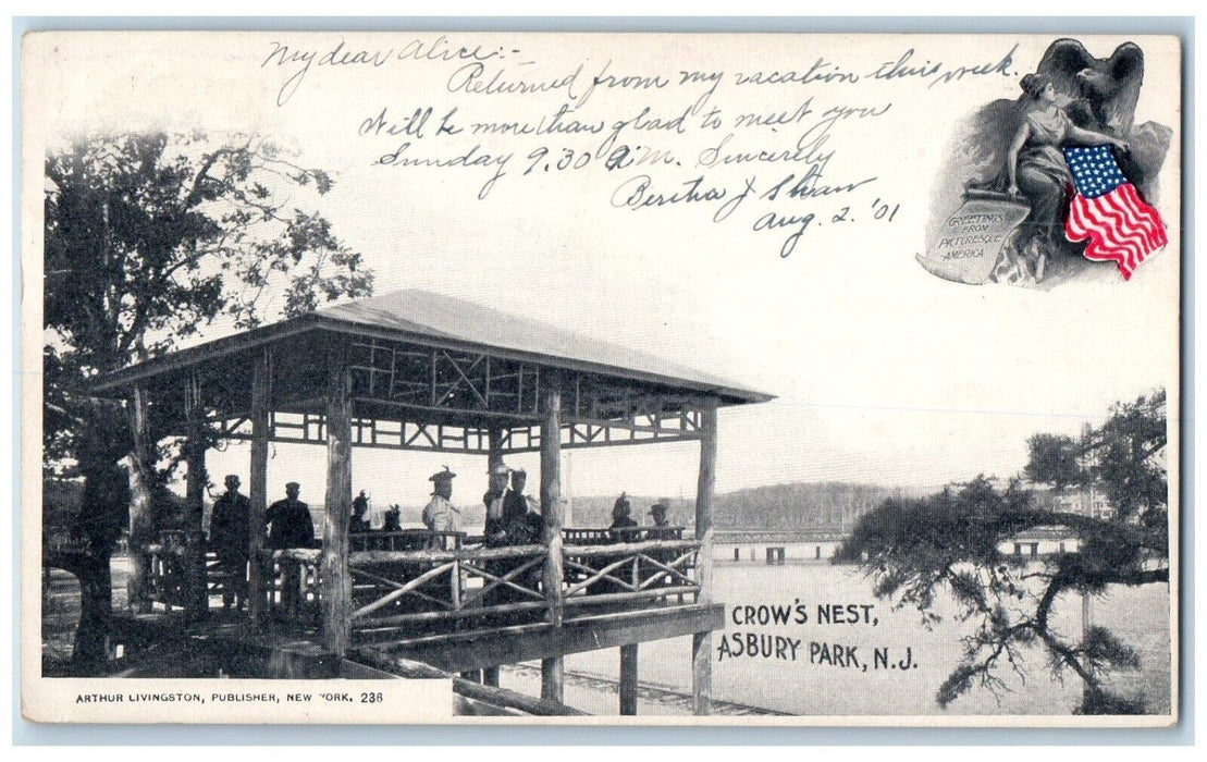 1901 Crow's Nest Asbury Park New Jersey Authorize Congress Private Mailing Card
