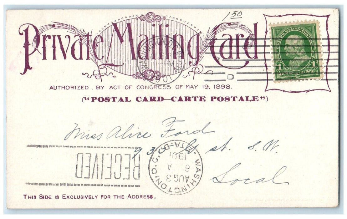 1901 Crow's Nest Asbury Park New Jersey Authorize Congress Private Mailing Card
