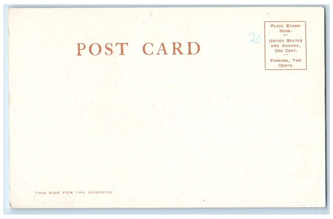 1905 Copley Square Public Library Old South Church Boston Massachusetts Postcard