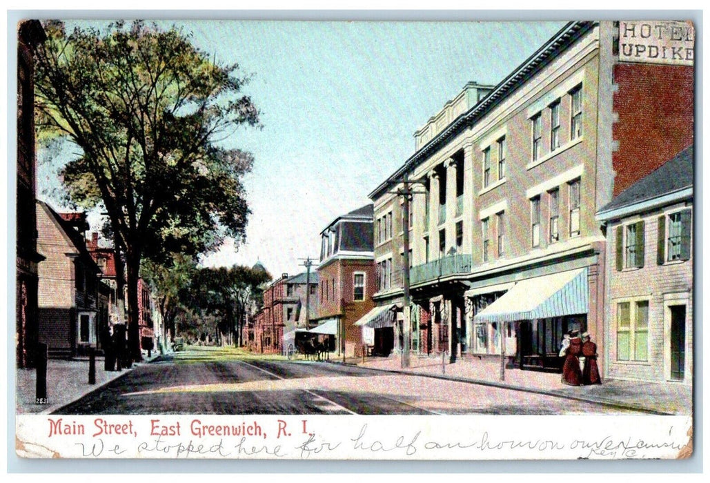 1908 Main Street East Store Exterior Building Greenwich Rhode Island RI Postcard