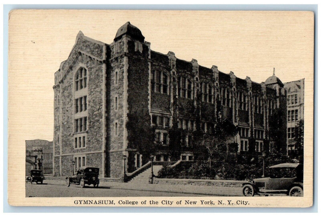 c1910 Gymnasium Exterior Building College City New York City New York Postcard