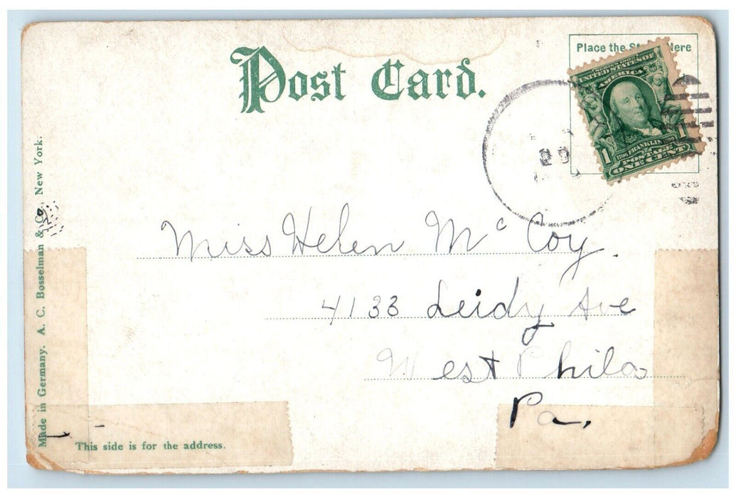 1906 Lamberts Point Coal Piers Fishing Boat Shipyard Norfolk Virginia Postcard