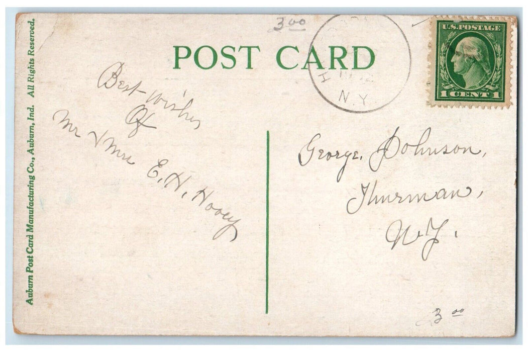 1910 Christmas Greetings From Hagedorns Mills New York Holiday Vintage Postcard