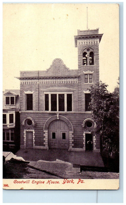 c1910's Goodwill Engine House Scene Street York Pennsylvania PA Antique Postcard