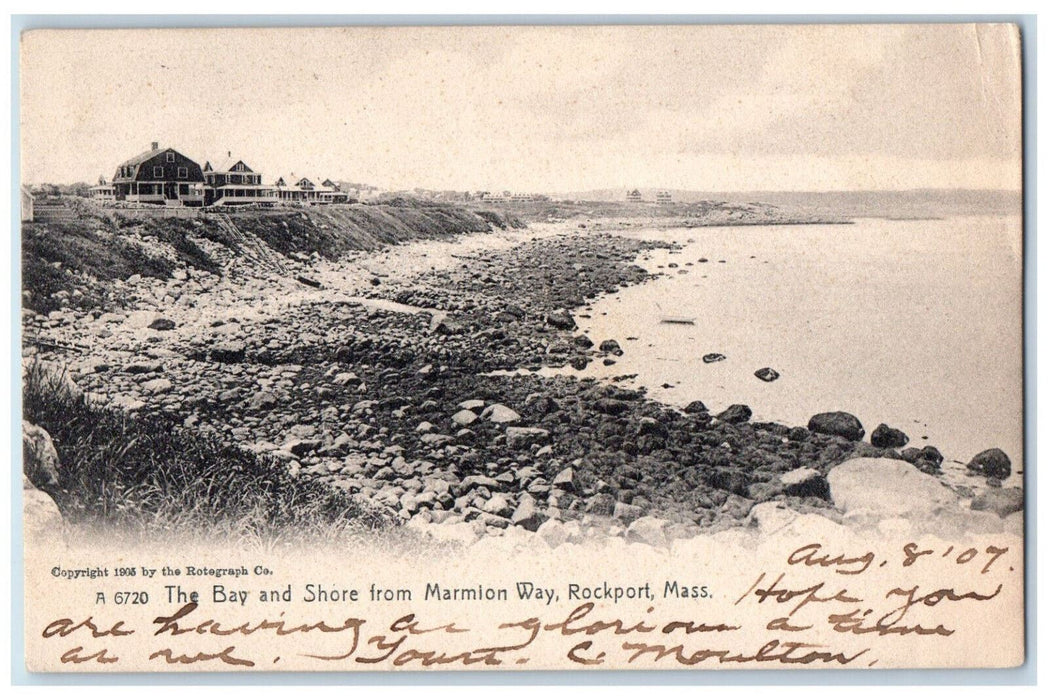 1907 The Bay And Shore From Marmion Way Rockport Massachusetts MA Postcard