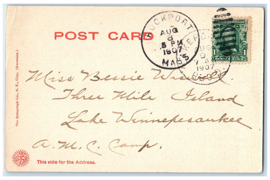 1907 The Bay And Shore From Marmion Way Rockport Massachusetts MA Postcard
