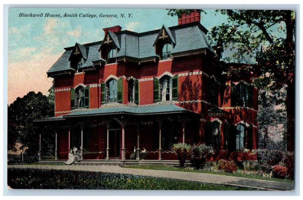 1911 Blackwell House Smith College Exterior Building Geneva New York NY Postcard