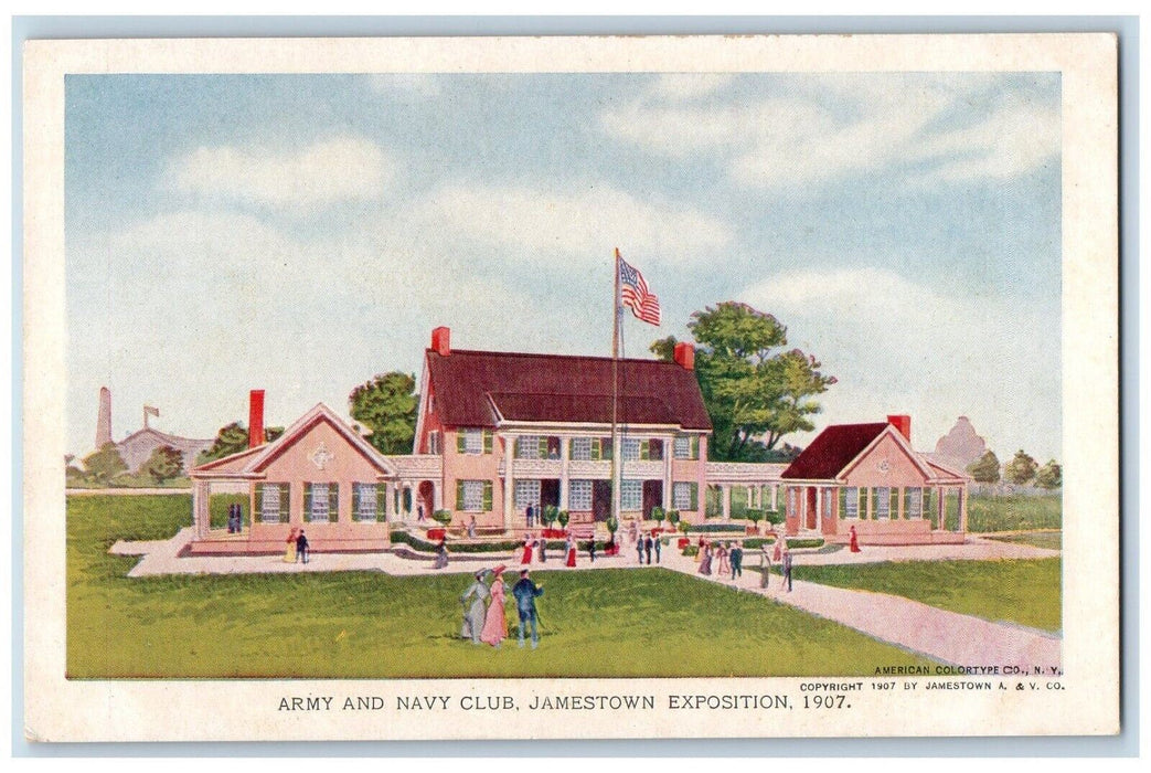 1907 Army And Navy Club Jamestown Exposition Norfolk Virginia VA Postcard