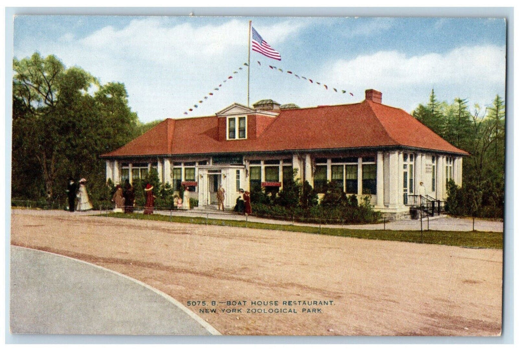 c1910's Boat House Restaurant New Zoological Park Bronx New York NY Postcard