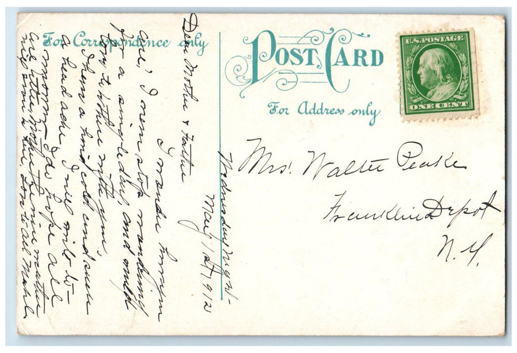 1912 Whitings Pond North Attleboro Massachusetts MA Antique Unposted Postcard