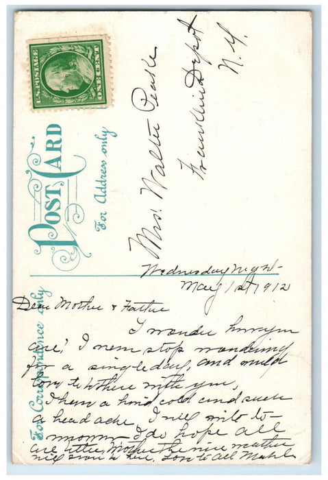 1912 Whitings Pond North Attleboro Massachusetts MA Antique Unposted Postcard