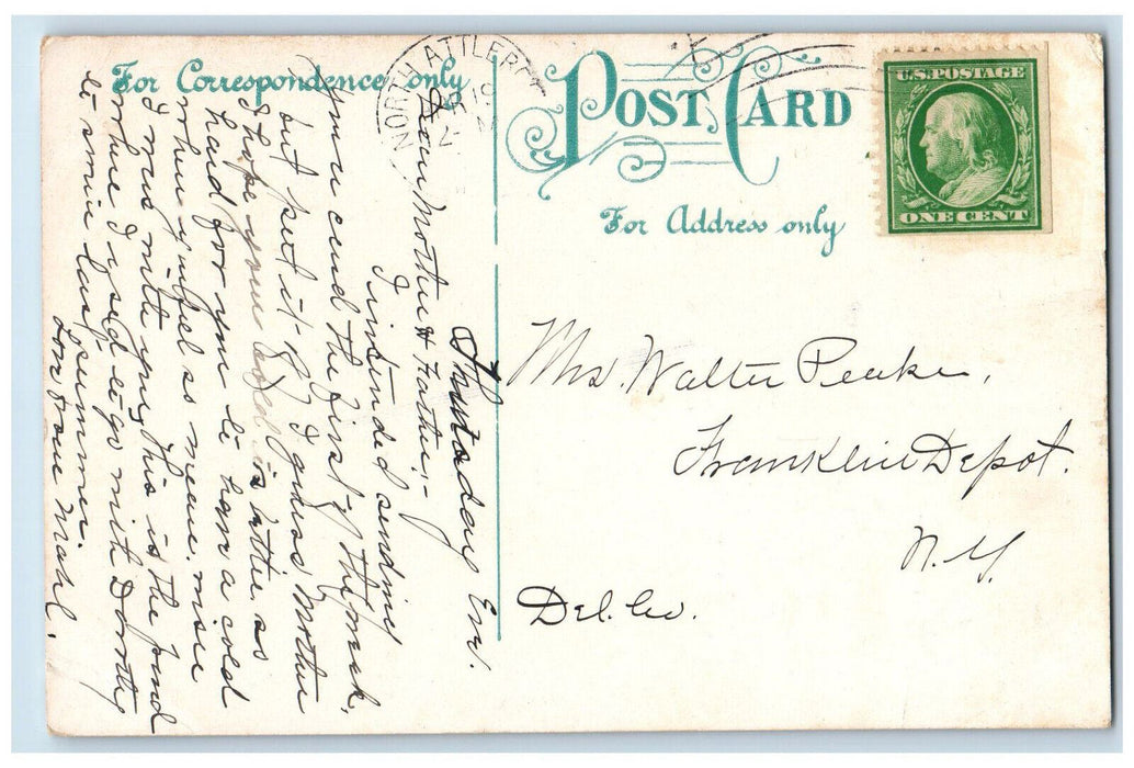 c1910 Scene at Whitings Pond N. Attleboro Massachusetts MA Antique Postcard