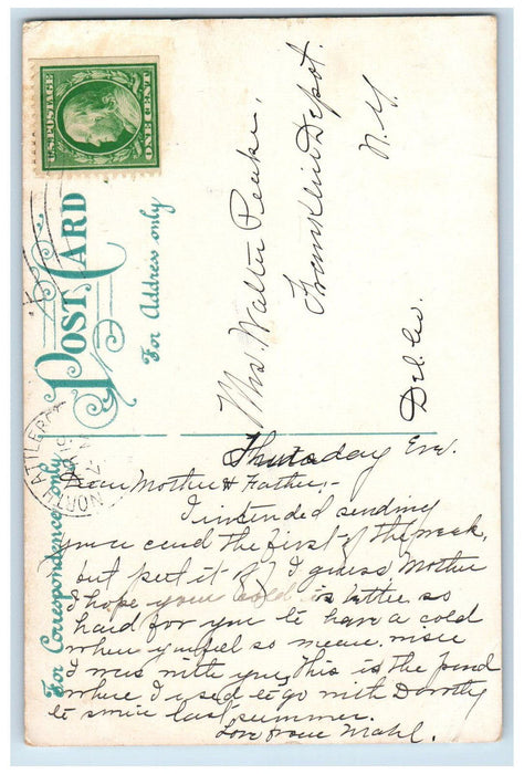 c1910 Scene at Whitings Pond N. Attleboro Massachusetts MA Antique Postcard