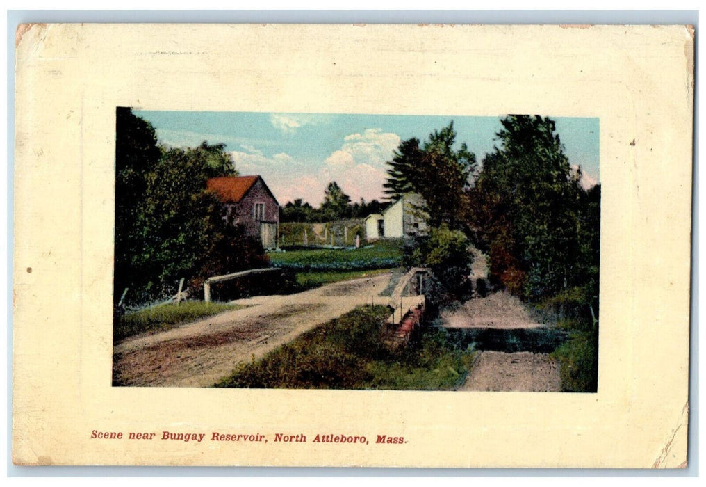 1911 Scene Near Bungay Reservoir North Attleboro Massachusetts MA Postcard