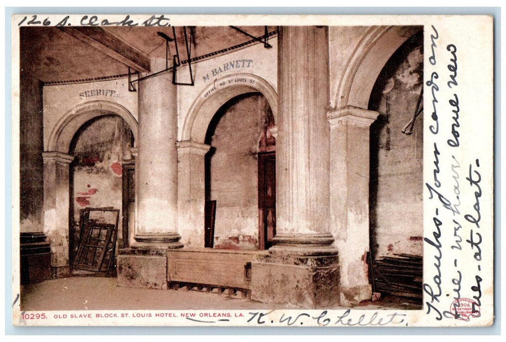 1906 Old Slave Block St. Louis Hotel New Orleans Louisiana LA Postcard