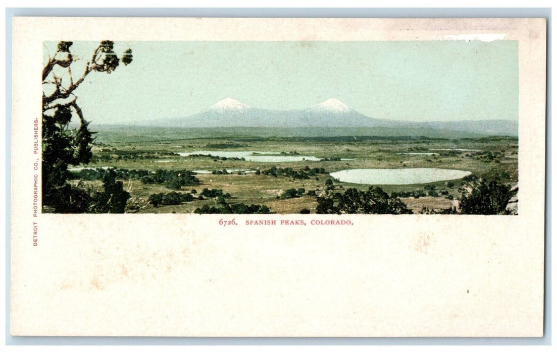 c1905 Spanish Peaks Colorado CO Unposted Antique Detroit Photographic Postcard