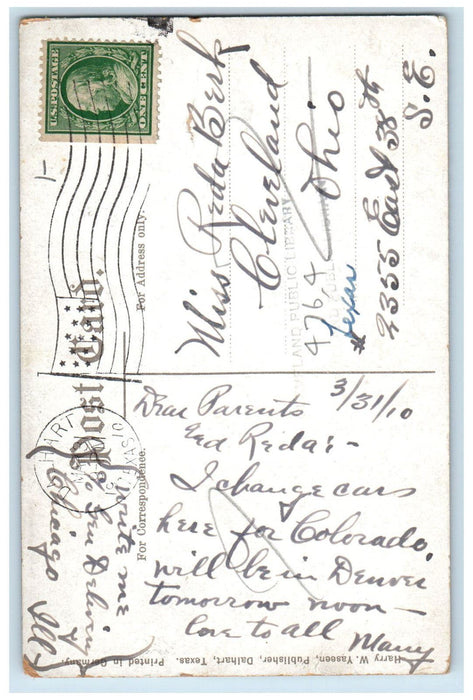 1910 WJ Blair Buffalo Ranch Dalhart Texas TX Antique Posted Postcard