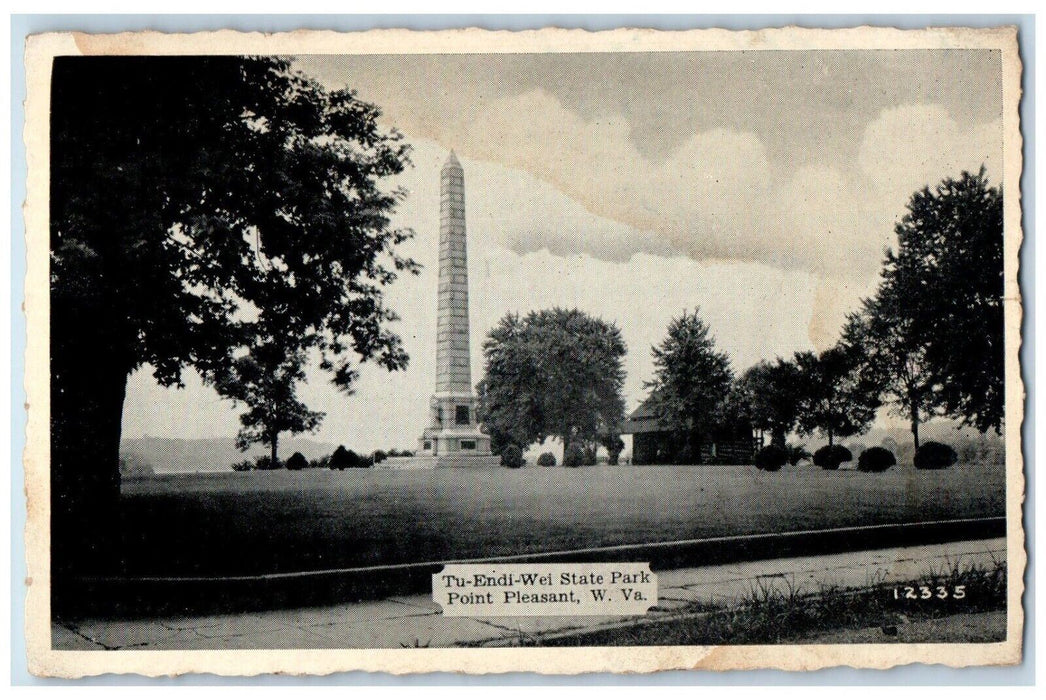 View Of Tu-Endi-Wei State Park Point Pleasant West Virginia WV Vintage Postcard