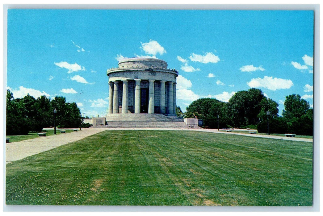 The Memorial Scene George Rogers Clark State Vincennes Indiana IN Postcard