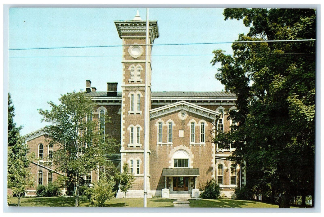 Jennings County Court House Front View Vernon Indiana IN Vintage Postcard