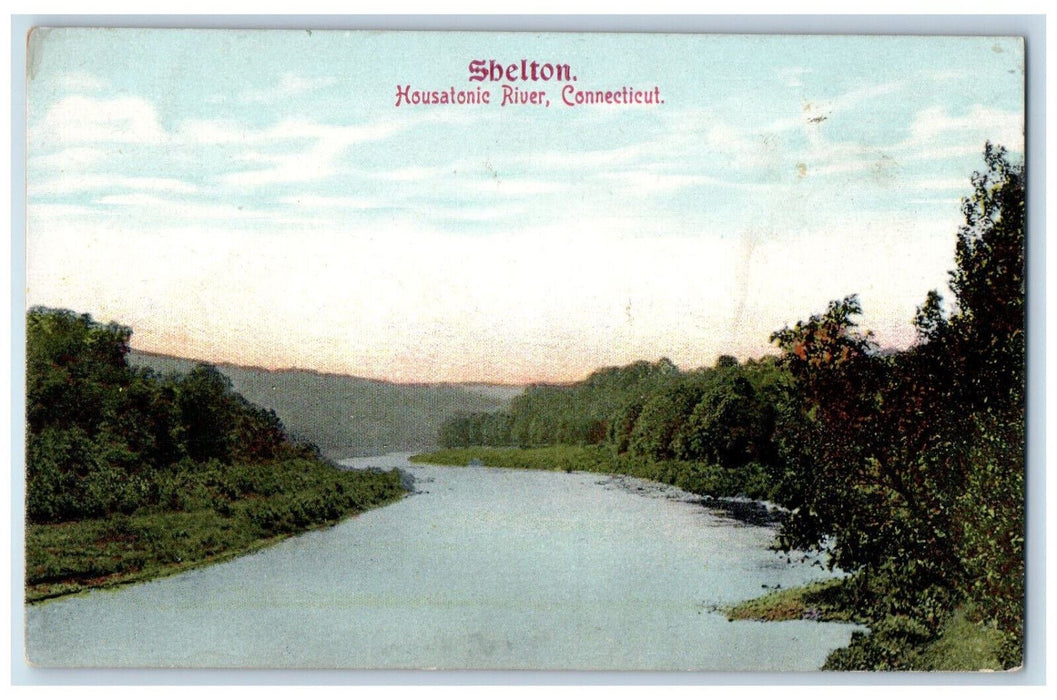 c1910's View Of Shelton Housatonic River Connecticut CT, Nature Scene Postcard