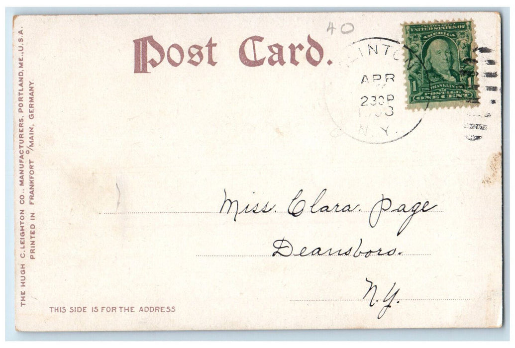 1903 Mine Island And Poor House Mountain Meriden Connecticut CT Antique Postcard