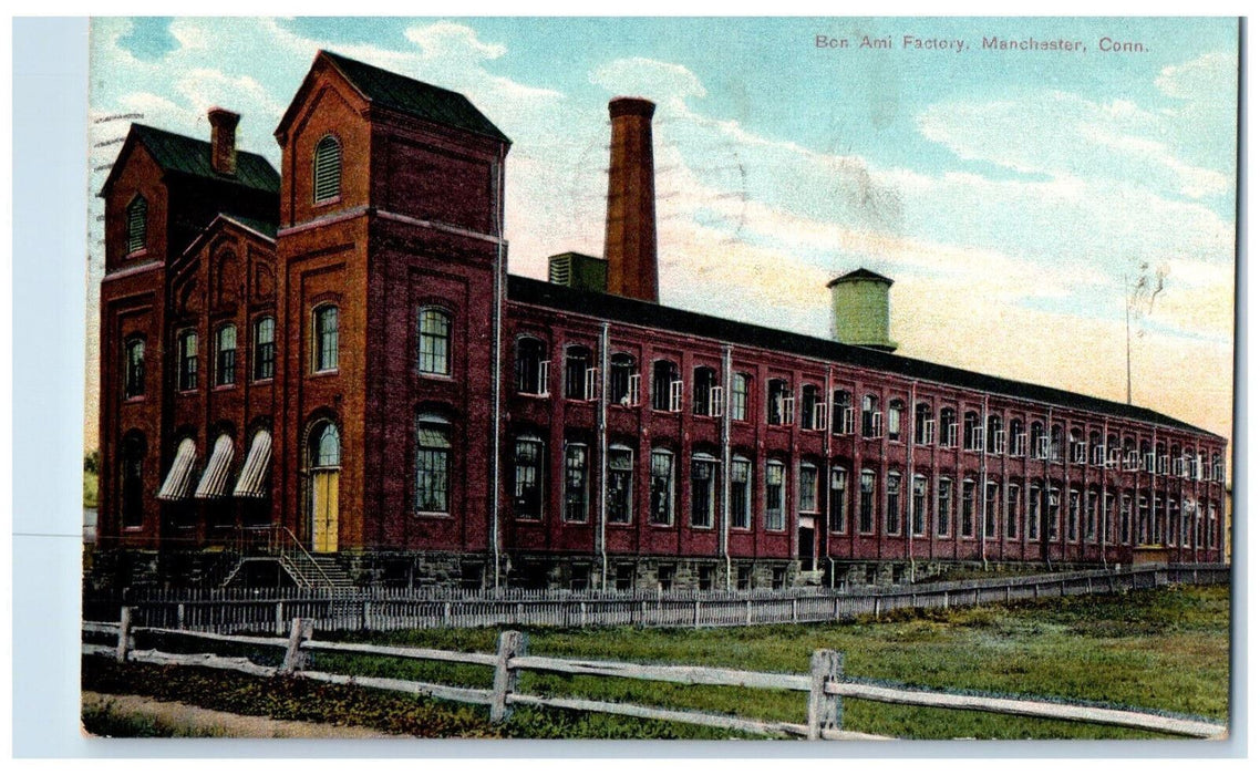 1909 Bon Ami Factory Building Manchester Hartford Connecticut CT Postcard