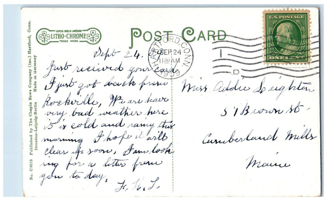 1909 Bon Ami Factory Building Manchester Hartford Connecticut CT Postcard