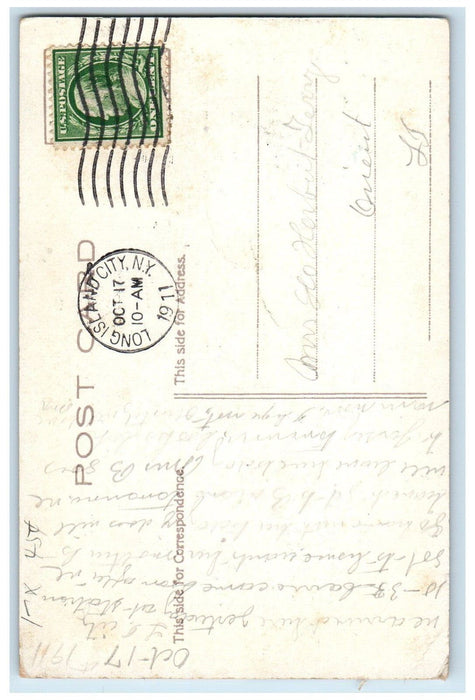1911 Jarvis Lane Far Rockaway Long Island New York NY, Horse Carriage Postcard